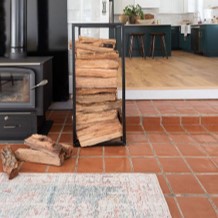 Handmade Cotto Dark Natural Terracotta Tile, 6x6x3/8, Terracotta Flooring