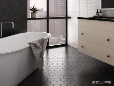 Porcelain EC Kromatika 4″ Hexagon Black Matte