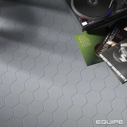 Porcelain EC Kromatika 4″ Hexagon Denim Blue Matte