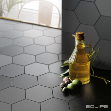 Porcelain EC Kromatika 4″ Hexagon Grey Matte