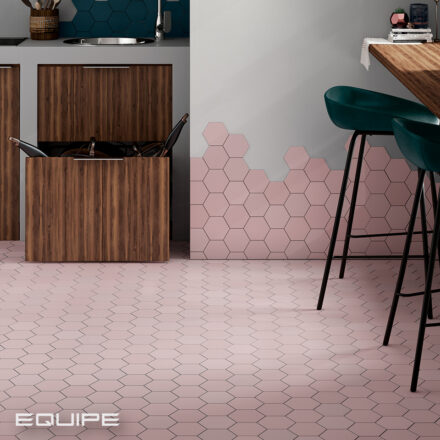 Porcelain EC Kromatika 4″ Hexagon Rose Matte