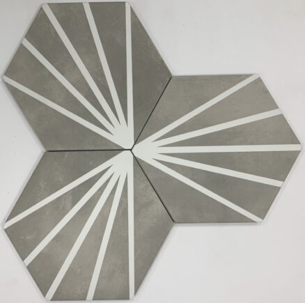 Porcelain BE Meraki/ PR Kratis Even 8” Hexagon Gris (Grey)