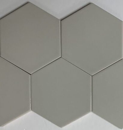 Ceramic EC 4″ Hexagon Grey Glossy