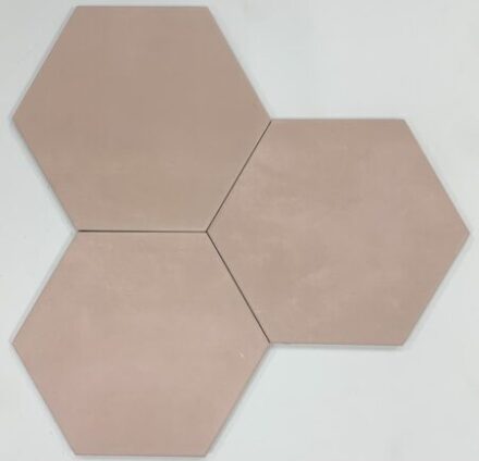 Porcelain BE Meraki/ PR Kratis Base 8” Hexagon Rosa