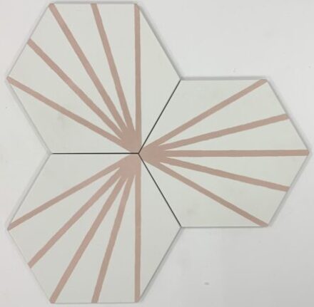 Porcelain BE Meraki/ PR Kratis Line 8″ Hexagon Rosa