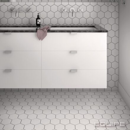 Porcelain EC Kromatika 4″ Hexagon White Matte