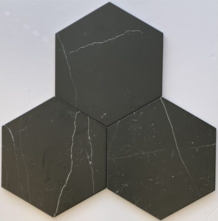 Porcelain CT Hexagon 10″ Marquina Matte