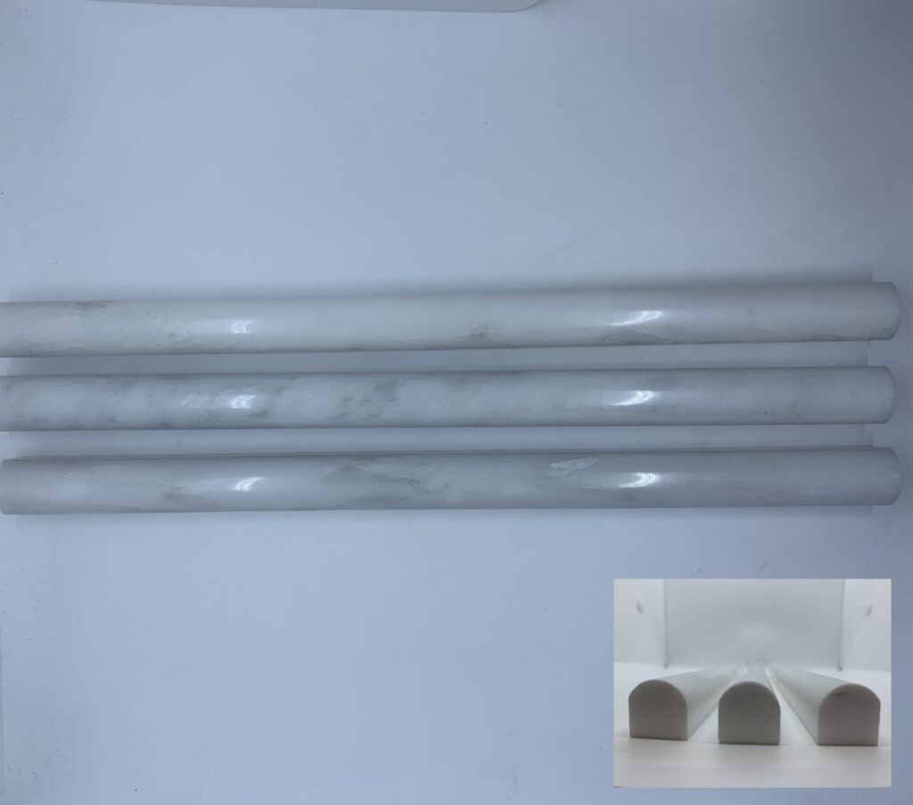 Marble Pencil 3/4 x 12 Oriental White Polished