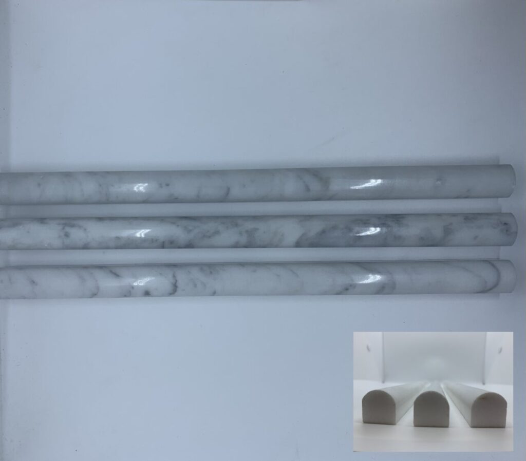 Marble Pencil 3/4 x 12 Carrara Polished