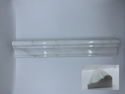 Marble Cornice 2x12 Oriental White Polished