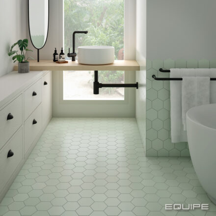 Porcelain EC Kromatika 4″ Hexagon Mint Matte