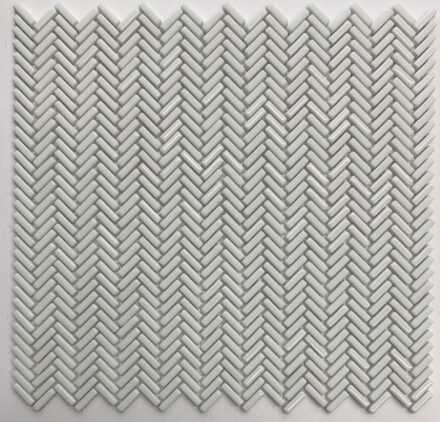 Glass RG Mini Herringbone White Matte and Glossy