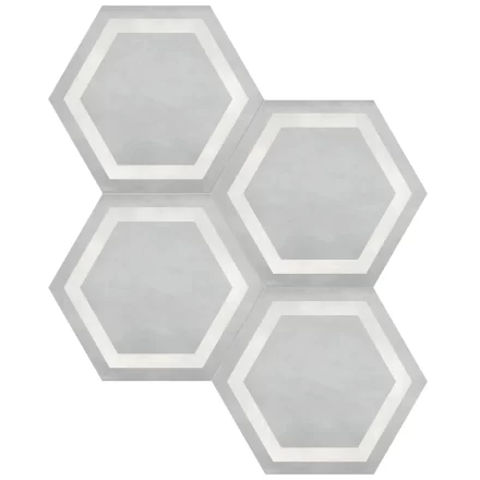 Porcelain AN Form Frame Hexagon Ice