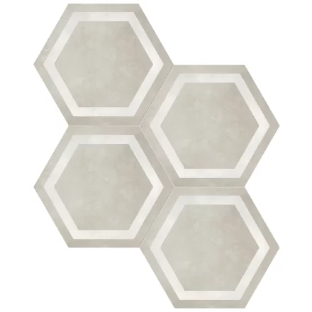 Porcelain AN Form Frame Hexagon Sand