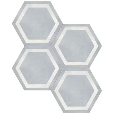 Porcelain AN Form Frame Hexagon Tide