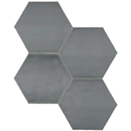 Ceramic AN Teramoda 6″ Hexagon Charcoal Glossy