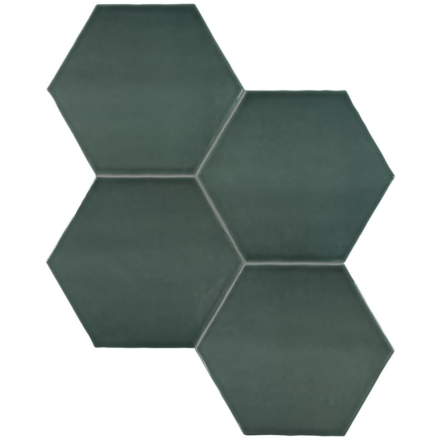 Ceramic AN Teramoda 6″ Hexagon Emerald Glossy