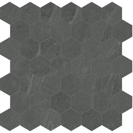 Porcelain AN Nord 2″ Hexagon Carbon Matte