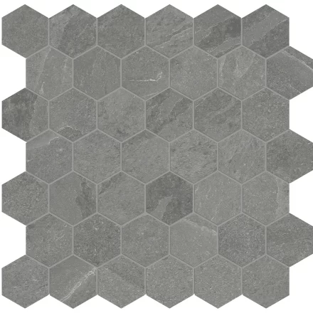 Porcelain AN Nord 2″ Hexagon Chromium Matte
