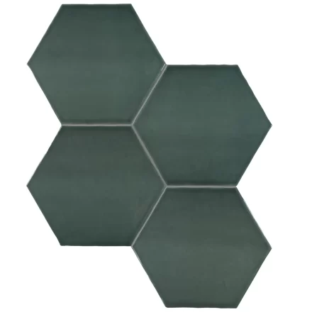 Ceramic AN Teramoda 6″ Hexagon Emerald Glossy