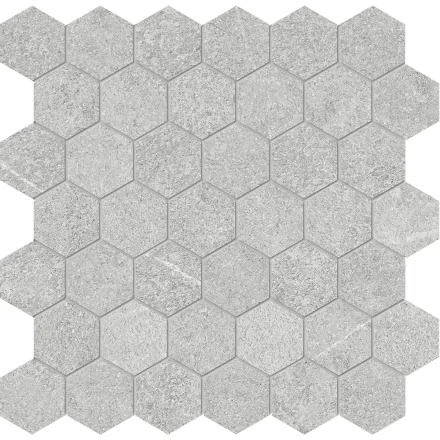 Porcelain AN Mjork 2″ Hexagon Ash Matte