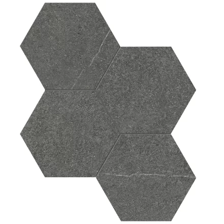 Porcelain AN Mjork 6″ Hexagon Carbon Matte