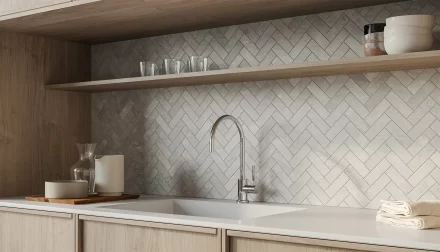 Natural Stone AN Anciano Grigio Herringbone 1.25×4 Honed