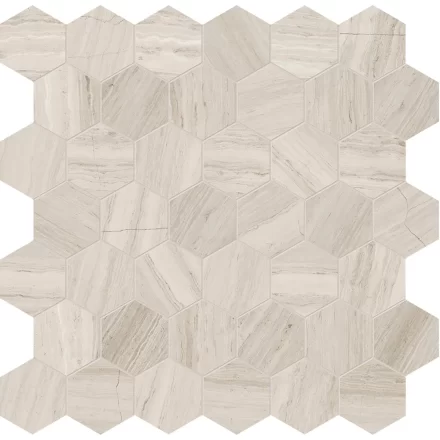 Limestone AN Strada Mist Hexagon 2″ Honed