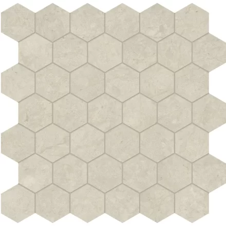 Limestone AN Tierra Halo Hexagon 2″ Honed