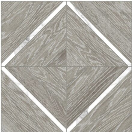 Porcelain AN Aspen 15.59×15.59 Beachcomber w/ Statuario Marquetry Matte