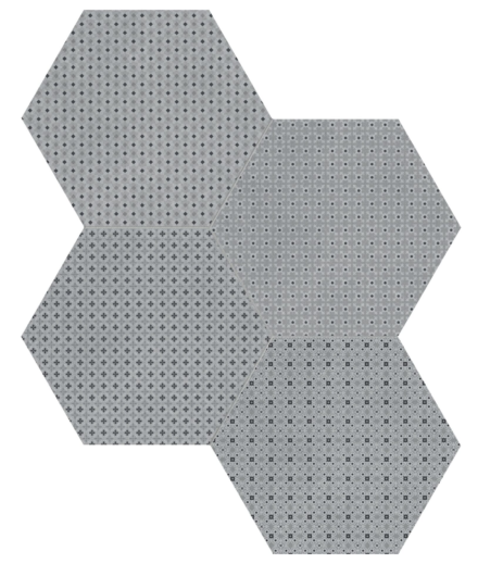 Porcelain AN Tapestri 8.5″ Hexagon Cashmere Blend