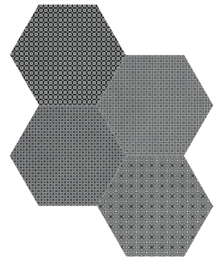 Porcelain AN Tapestri 8.5″ Hexagon Silk Blend