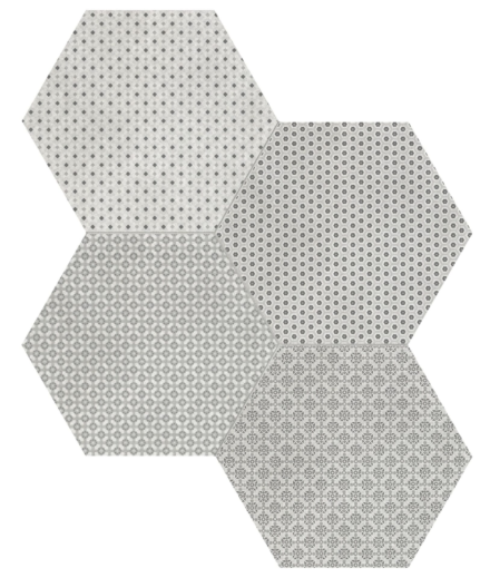 Porcelain AN Tapestri 8.5″ Hexagon Wool Blend